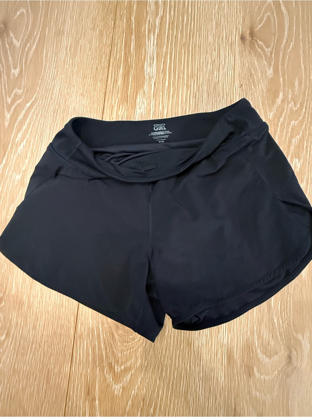 Athleta Girl Black Athletic Shorts with Internal Draw